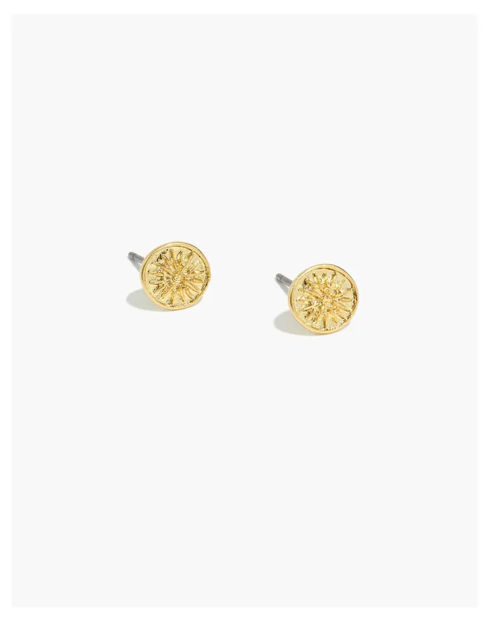 Women Solar Stud Earrings Vintage Gold Madewell Earrings