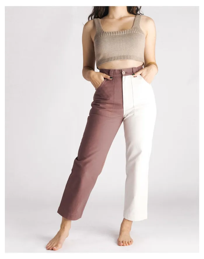Women SOLUNA COLLECTIVE Two Tone Cargo Pants Multi Madewell Pants