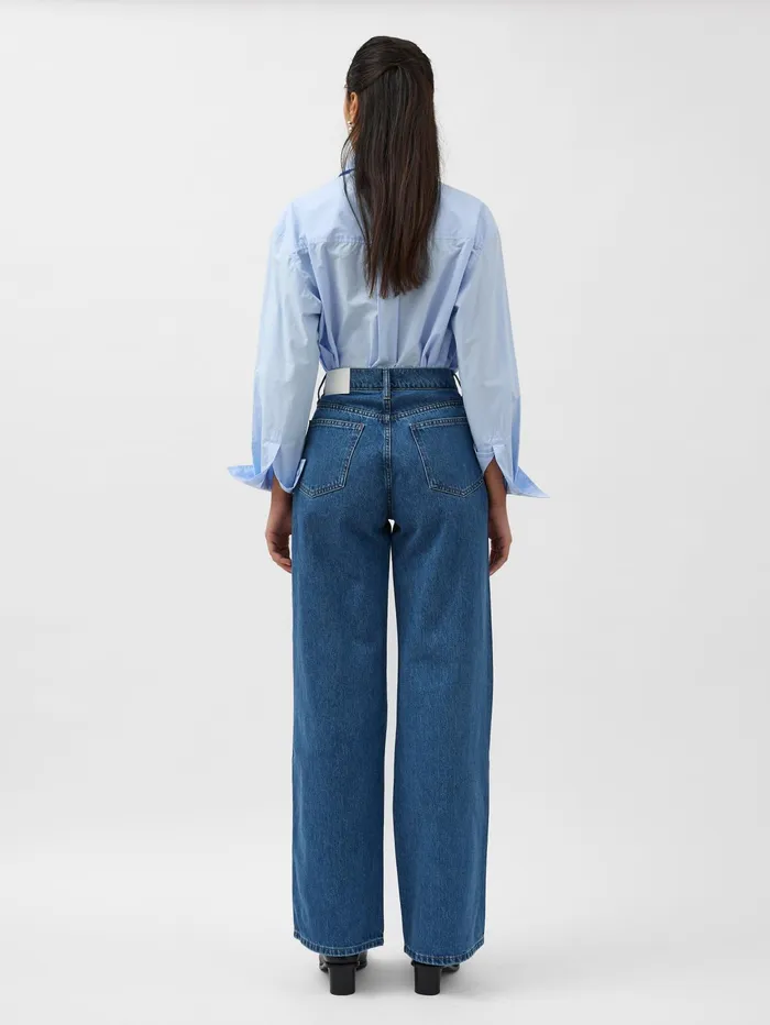 Women St Agni 8211 Mid Rise Wide Leg Jean In Denim Blue The UNDONE Denim