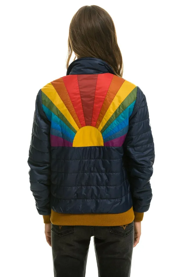 Women SUNBURST JACKET 8211 NAVY Aviator Nation Outerwear