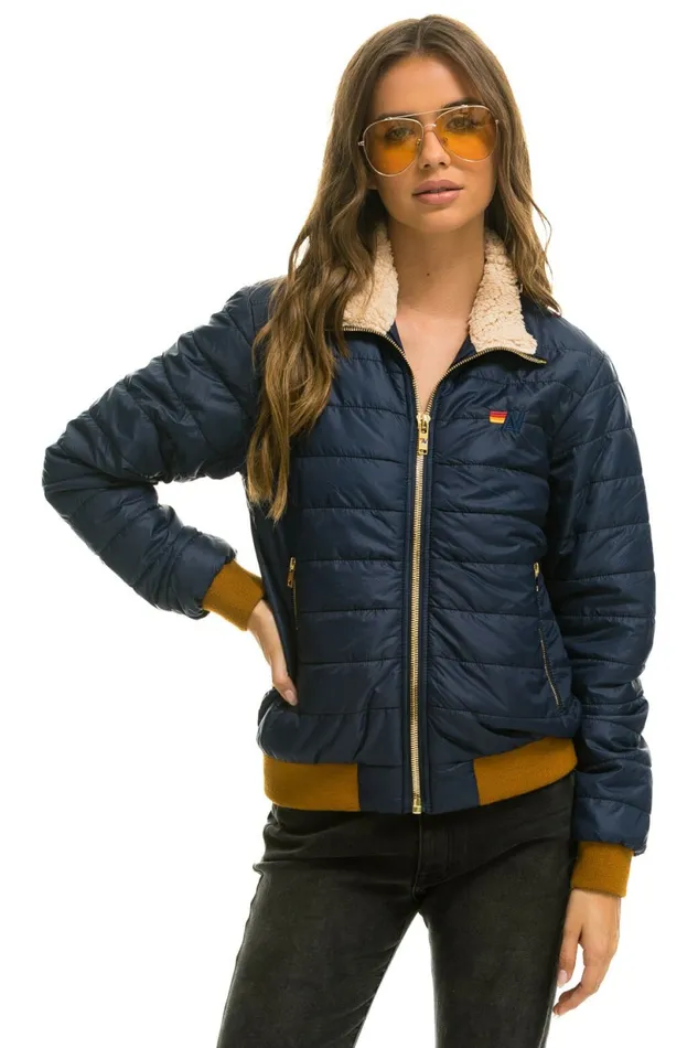 Women SUNBURST JACKET 8211 NAVY Aviator Nation Outerwear Women SUNBURST JACKET 8211 NAVY Aviator Nation Outerwear