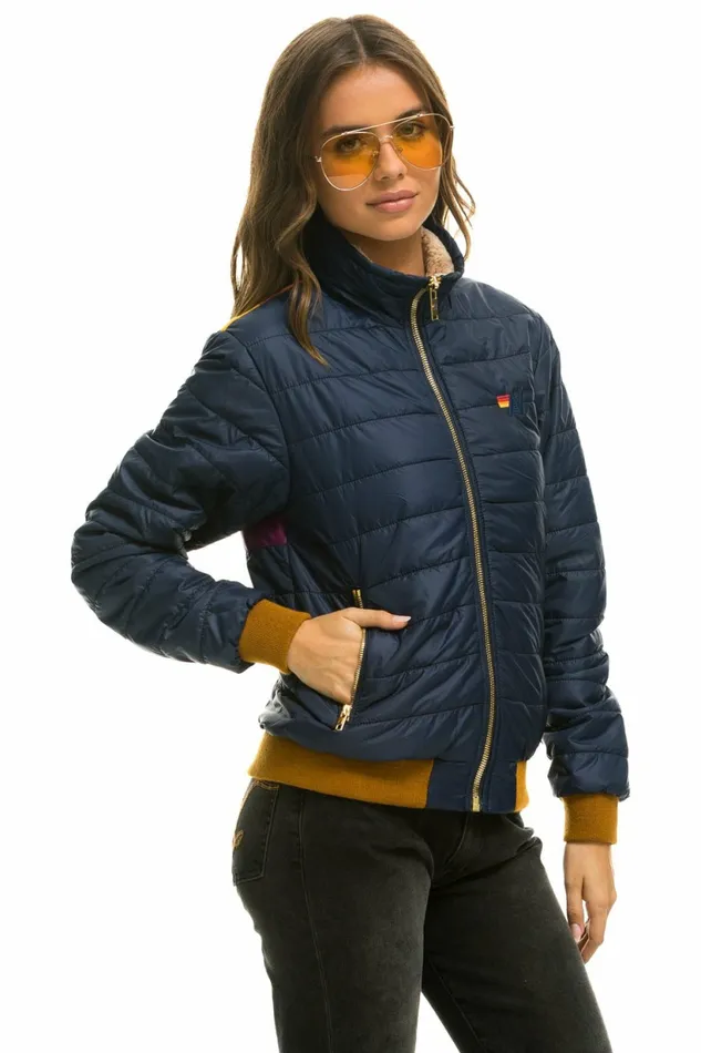 Women SUNBURST JACKET 8211 NAVY Aviator Nation Outerwear Women SUNBURST JACKET 8211 NAVY Aviator Nation Outerwear