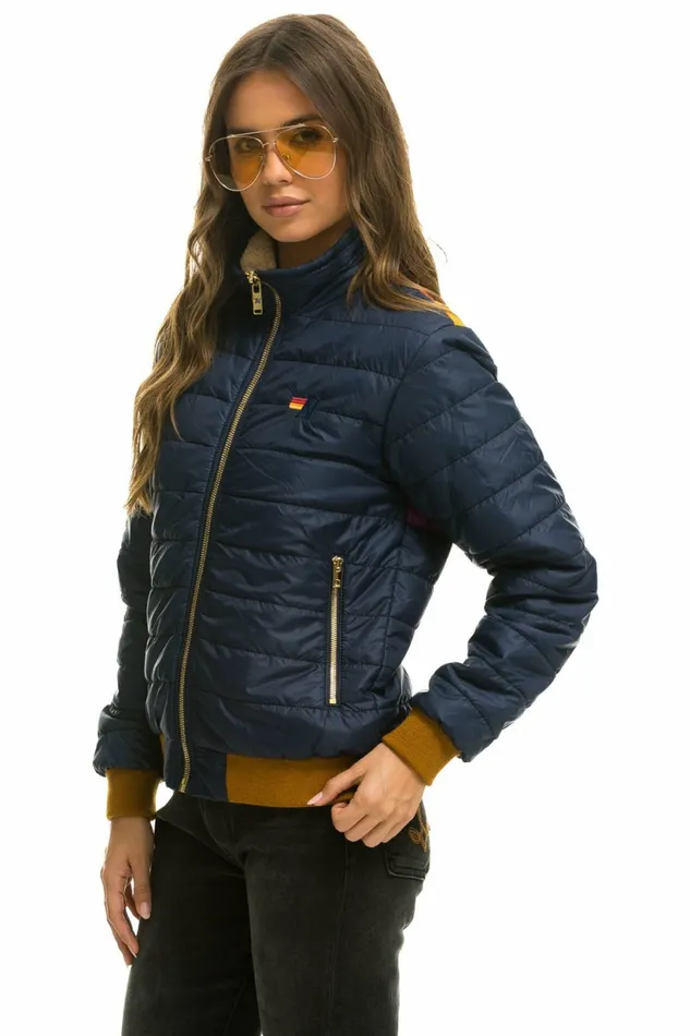 Women SUNBURST JACKET 8211 NAVY Aviator Nation Outerwear Women SUNBURST JACKET 8211 NAVY Aviator Nation Outerwear