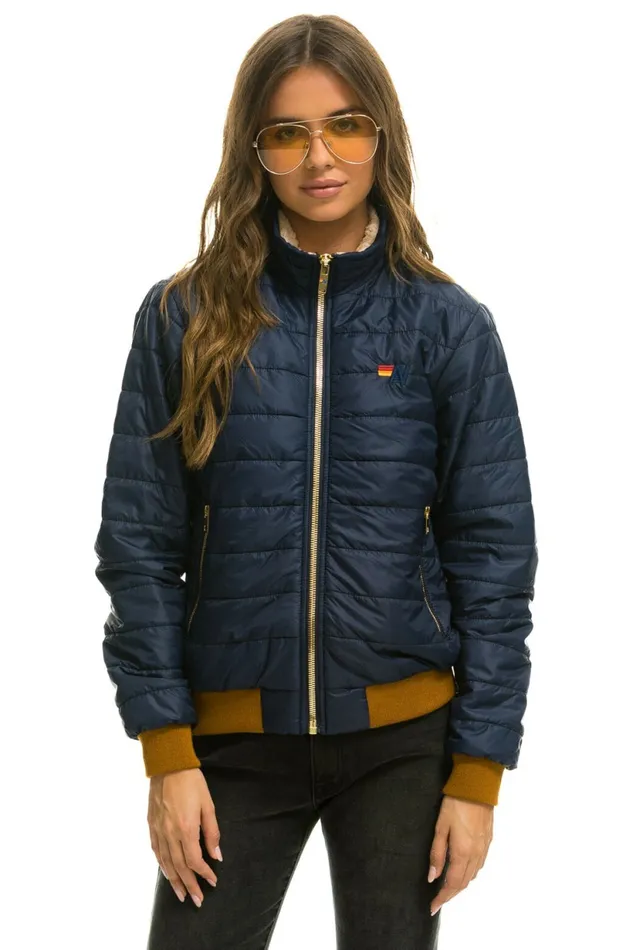 Women SUNBURST JACKET 8211 NAVY Aviator Nation Outerwear Women SUNBURST JACKET 8211 NAVY Aviator Nation Outerwear