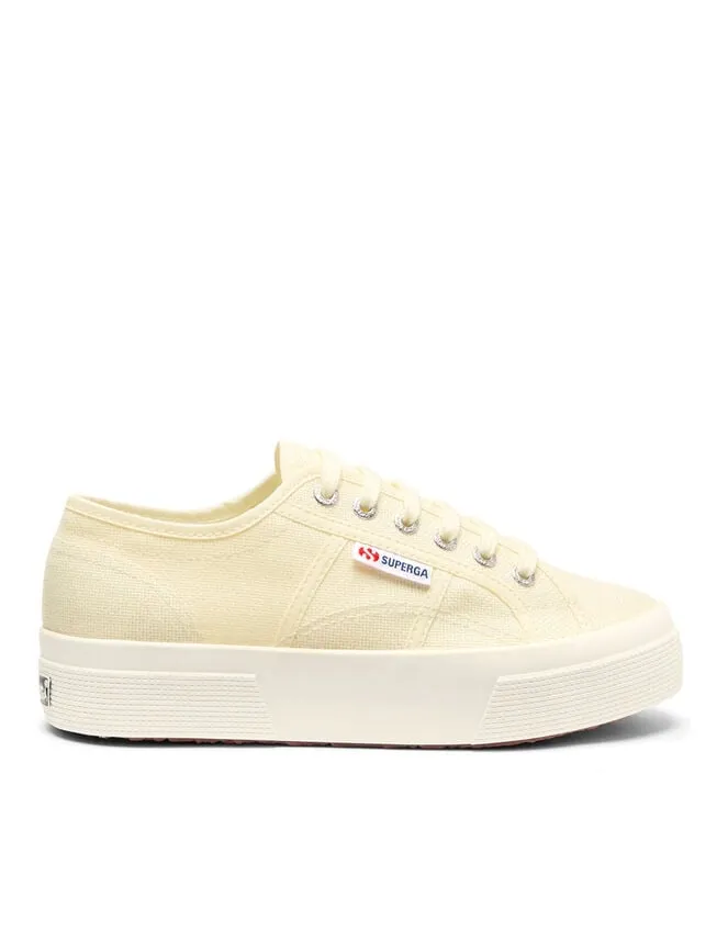 Women Superga 2750 Platform Trainers Camel Monsoon Flats