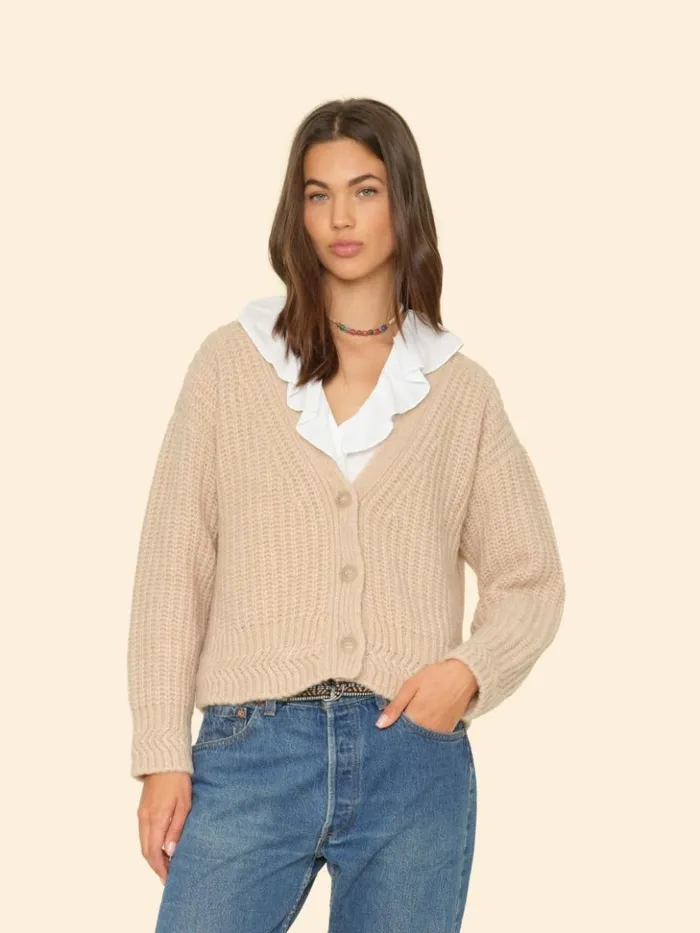 Women Sweaters and Jackets Xirena Cream Ice Milli Cardigan