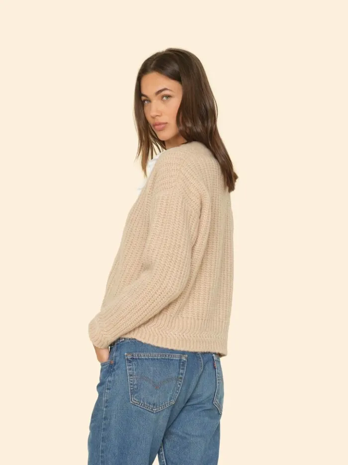 Women Sweaters and Jackets Xirena Cream Ice Milli Cardigan