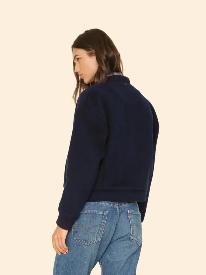 Women Sweaters and Jackets Xirena Dark Navy Braidy Jacket