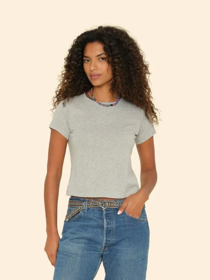 Women Sweats and Tees Xirena Heather Grey Pixie Tee