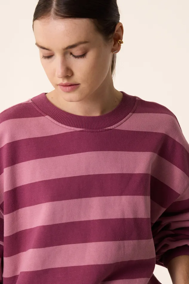 Women Sweatshirt Josephine BuyereCompote Sweat Coton Violet Des Petits Hauts TShirts and Sweatshirts