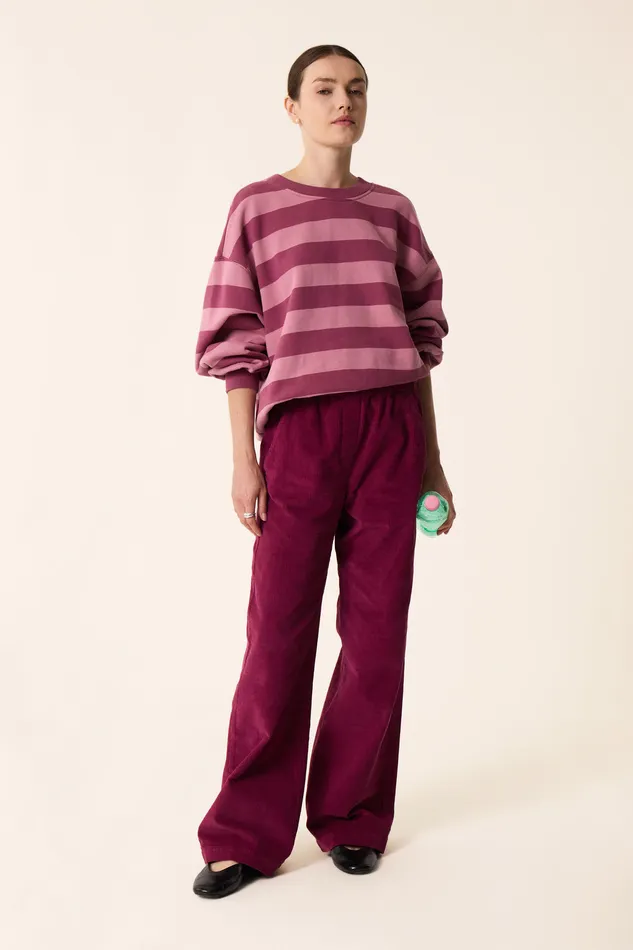 Women Sweatshirt Josephine BuyereCompote Sweat Coton Violet Des Petits Hauts TShirts and Sweatshirts