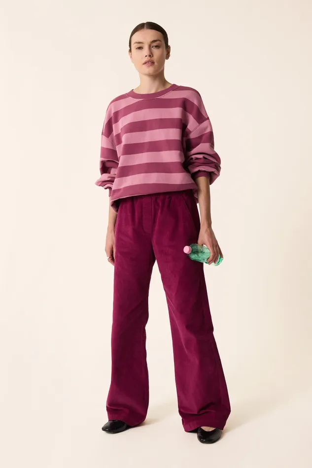 Women Sweatshirt Josephine BuyereCompote Sweat Coton Violet Des Petits Hauts TShirts and Sweatshirts
