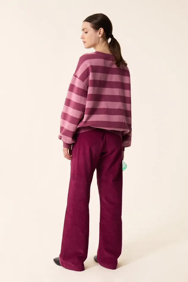 Women Sweatshirt Josephine BuyereCompote Sweat Coton Violet Des Petits Hauts TShirts and Sweatshirts