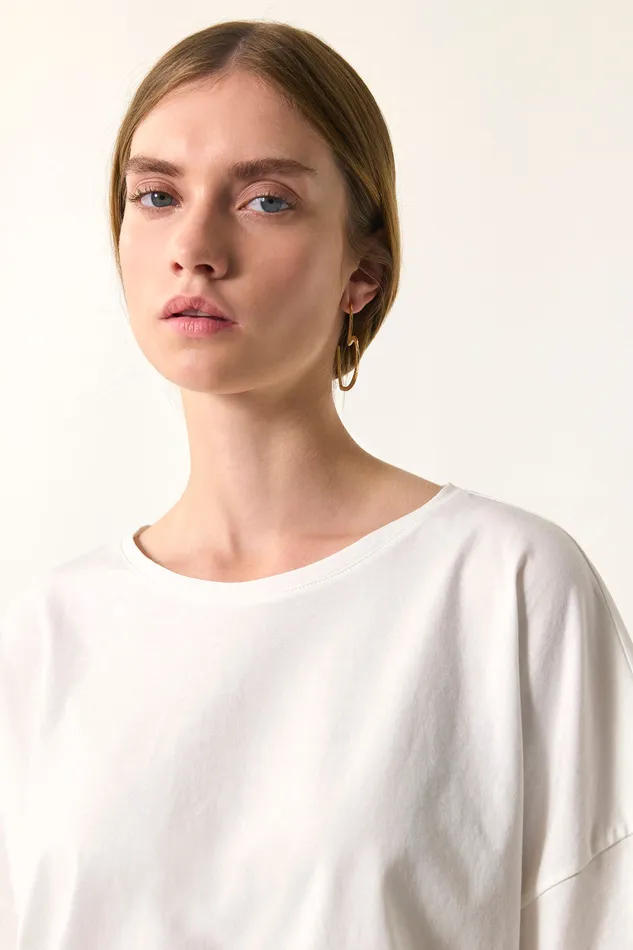 Women TShirt Haricia Ecru TShirt Coton cru Des Petits Hauts TShirts and Sweatshirts
