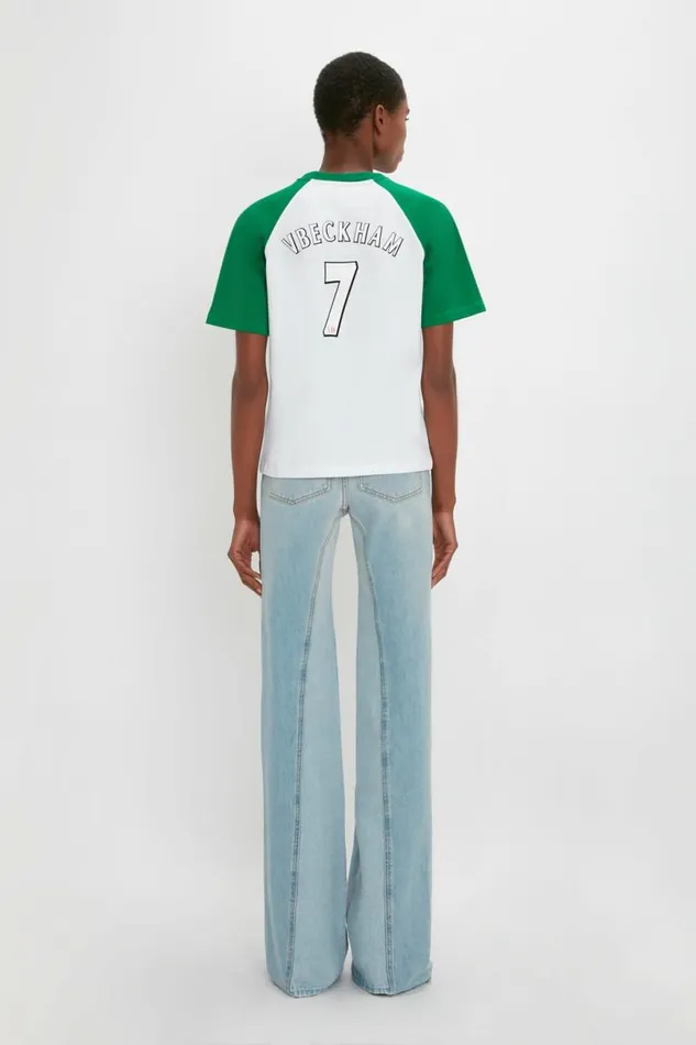 Women TShirts and Sweatshirts Victoria Beckham Football TShirt In Green