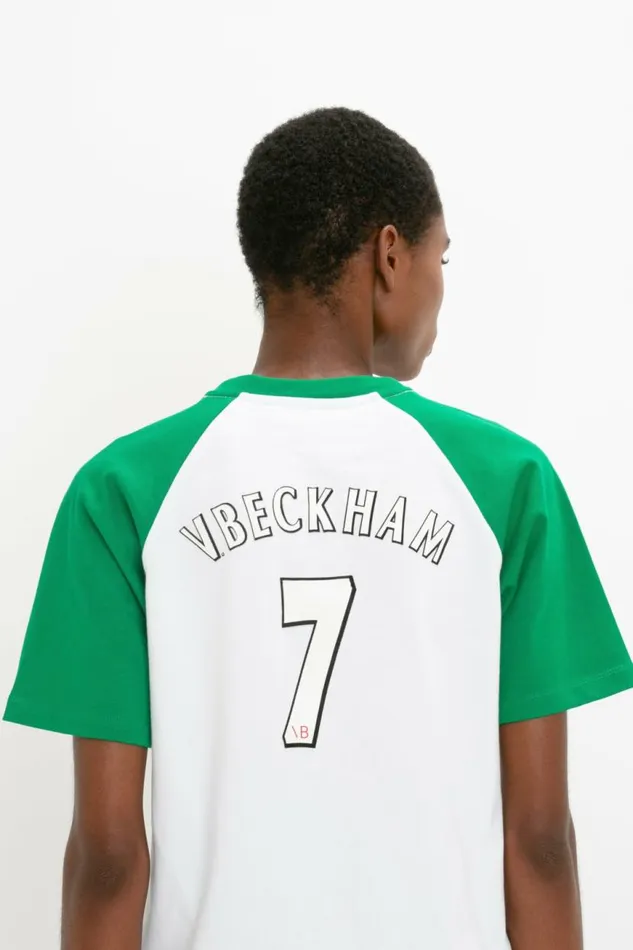 Women TShirts and Sweatshirts Victoria Beckham Football TShirt In Green