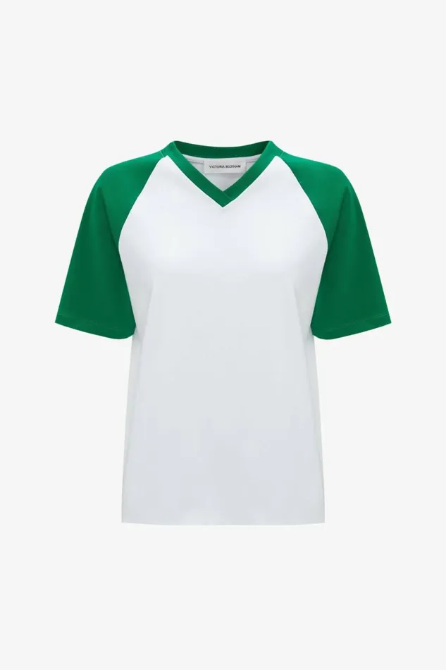 Women TShirts and Sweatshirts Victoria Beckham Football TShirt In Green
