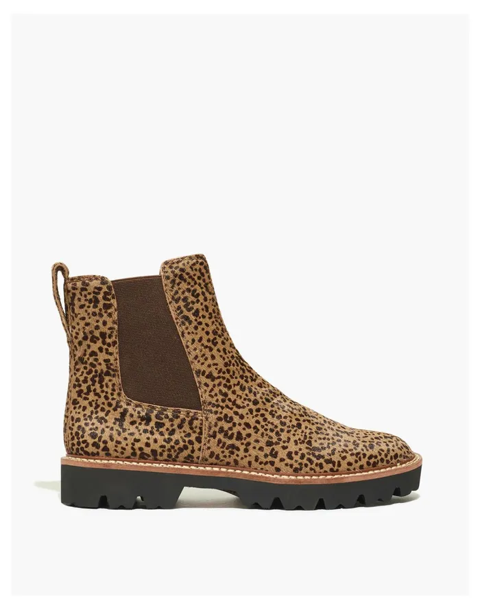 Women The Citywalk Lugsole Chelsea Boot In Calf Hair Pecan Shell Multi Madewell Boots Women The Citywalk Lugsole Chelsea Boot In Calf Hair Pecan Shell Multi Madewell Boots