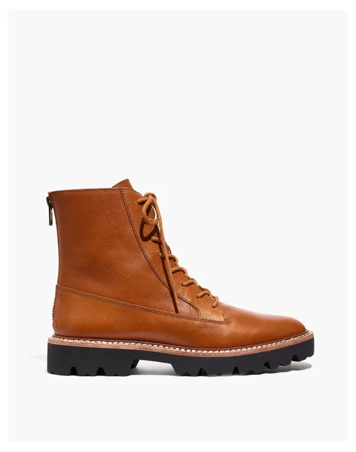Women The Citywalk Lugsole Lace Up Boot In Leather English Saddle Madewell Boots Women The Citywalk Lugsole Lace Up Boot In Leather English Saddle Madewell Boots