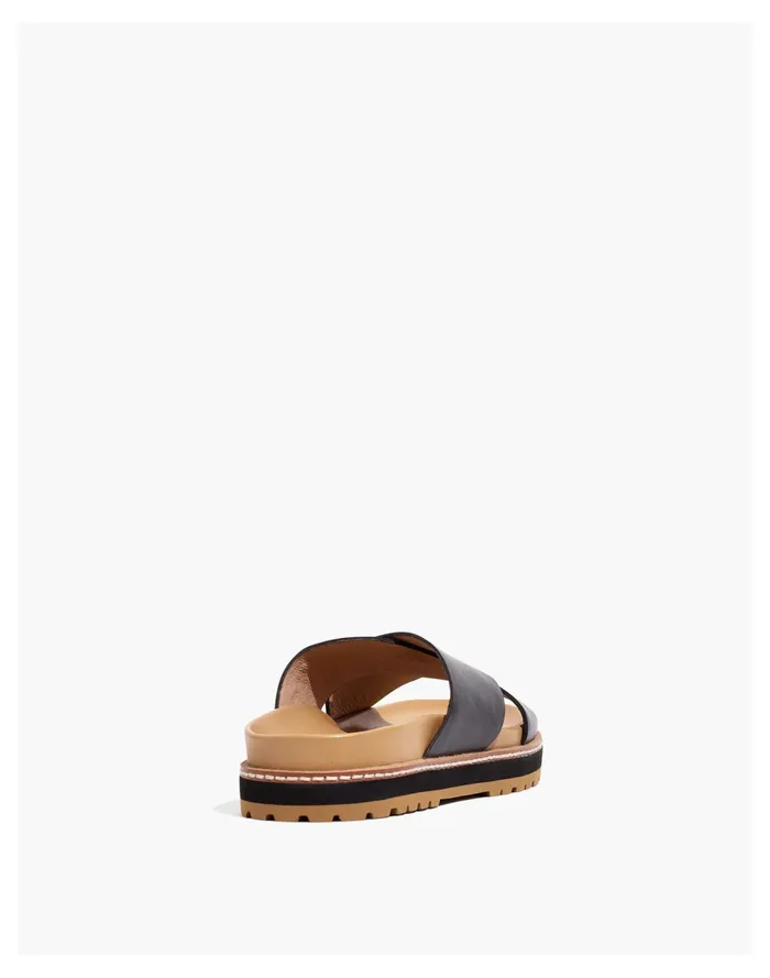 Women The Dayna Lugsole Slide Sandal In Leather True Black Madewell Sandals Women The Dayna Lugsole Slide Sandal In Leather True Black Madewell Sandals