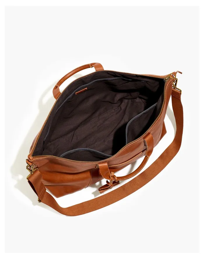 Women The Essential Overnight Bag In Leather English Saddle Madewell Luggage and Travel Women The Essential Overnight Bag In Leather English Saddle Madewell Luggage and Travel
