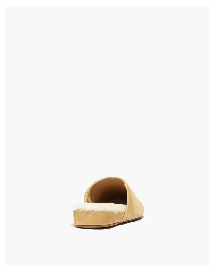 Women The Kasey Mule In Sherpa Earthen Sand Madewell Flats Women The Kasey Mule In Sherpa Earthen Sand Madewell Flats
