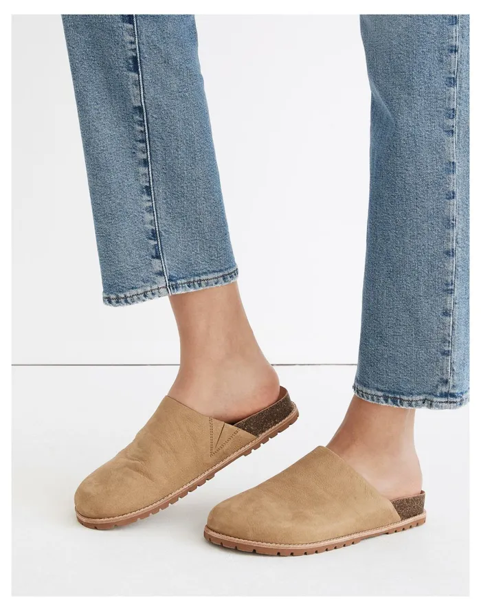 Women The Layne Clog Mule In Nubuck Olive Surplus Madewell Flats Women The Layne Clog Mule In Nubuck Olive Surplus Madewell Flats