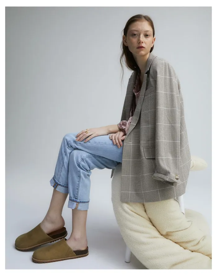 Women The Layne Clog Mule In Nubuck Olive Surplus Madewell Flats Women The Layne Clog Mule In Nubuck Olive Surplus Madewell Flats
