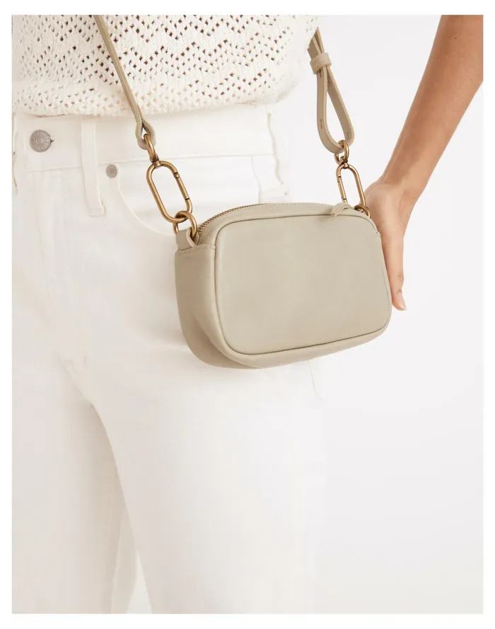 Women The Leather Carabiner Mini Crossbody Bag Frosted Willow Madewell Crossbody Bags Women The Leather Carabiner Mini Crossbody Bag Frosted Willow Madewell Crossbody Bags