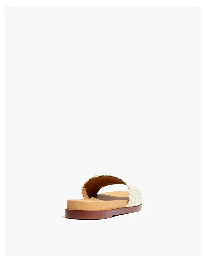 Women The Louisa Slide Sandal In Woven Leather Pale Oyster Madewell Sandals Women The Louisa Slide Sandal In Woven Leather Pale Oyster Madewell Sandals