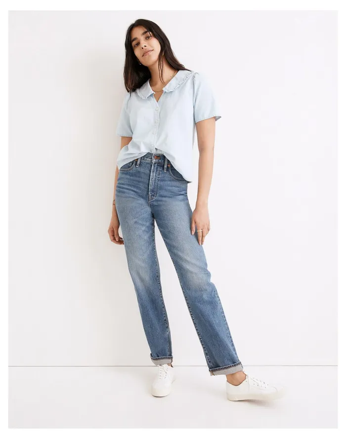 Women The Perfect Vintage Straight Jean Bernick Wash Madewell Jeans