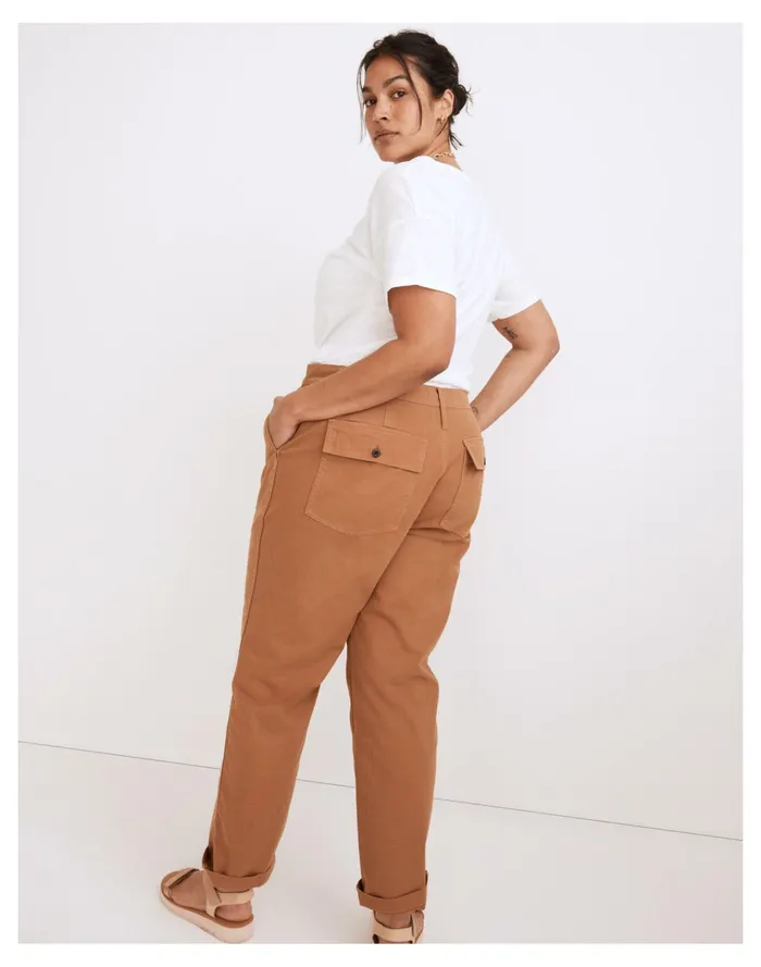 Women The Perfect Vintage Straight Workwear Pant Warm Hickory Madewell Pants Women The Perfect Vintage Straight Workwear Pant Warm Hickory Madewell Pants