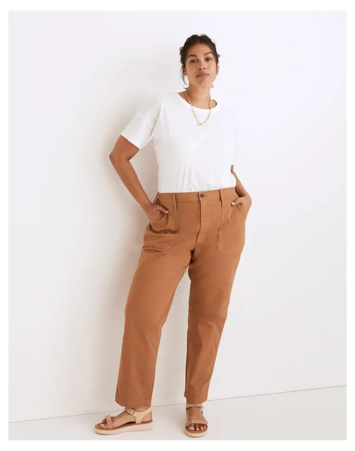 Women The Perfect Vintage Straight Workwear Pant Warm Hickory Madewell Pants Women The Perfect Vintage Straight Workwear Pant Warm Hickory Madewell Pants