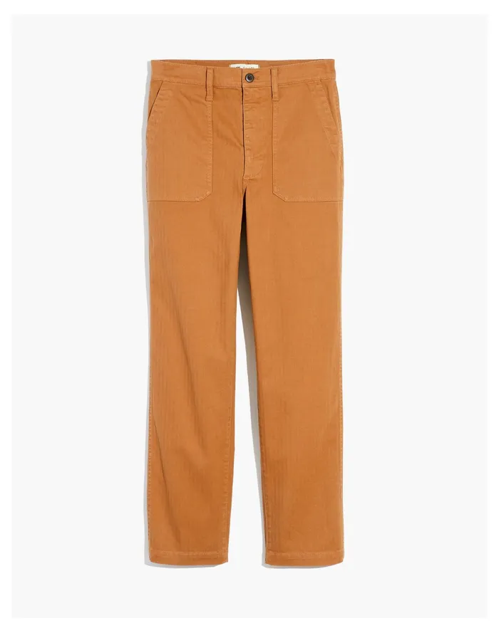 Women The Perfect Vintage Straight Workwear Pant Warm Hickory Madewell Pants Women The Perfect Vintage Straight Workwear Pant Warm Hickory Madewell Pants