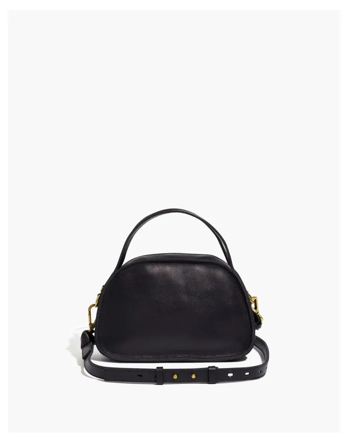 Women The Sydney Zip Top Crossbody Bag True Black Madewell Crossbody Bags