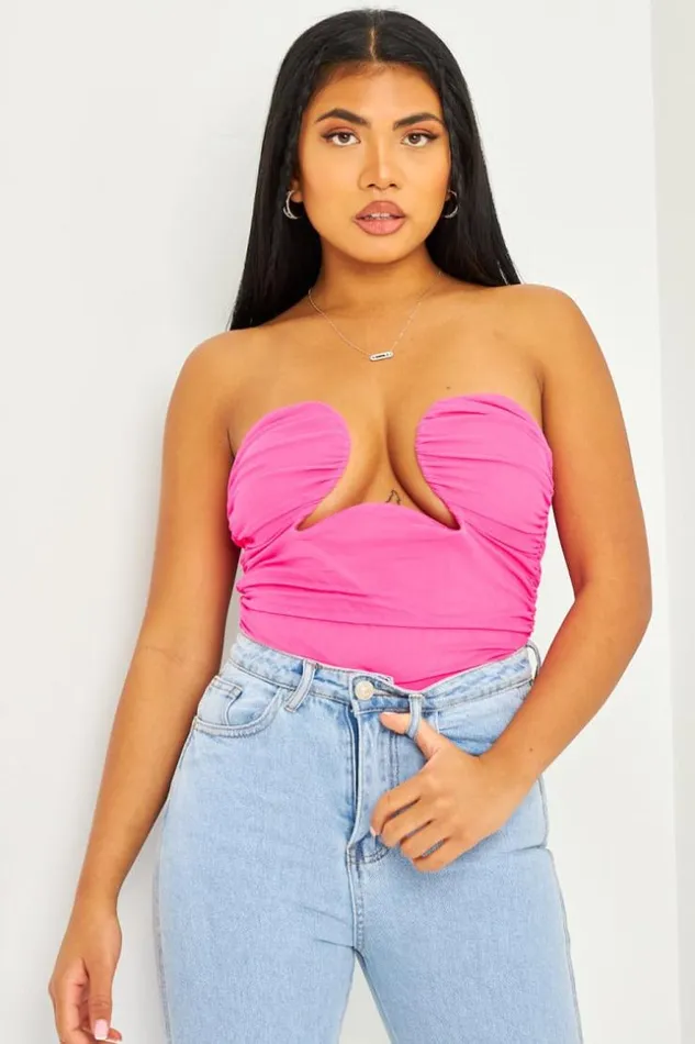 Women Top Bustier Rose Fuchsia Dcollet Graphique Armatures Pink Brentiny Paris Top And Tank Tops Women Top Bustier Rose Fuchsia Dcollet Graphique Armatures Pink Brentiny Paris Top And Tank Tops