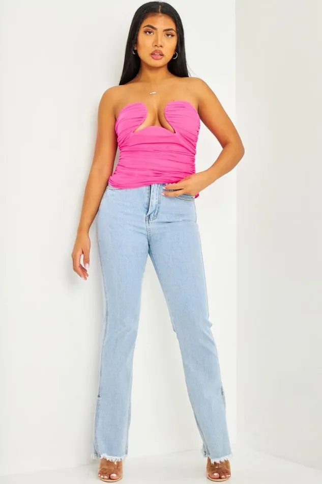 Women Top Bustier Rose Fuchsia Dcollet Graphique Armatures Pink Brentiny Paris Top And Tank Tops Women Top Bustier Rose Fuchsia Dcollet Graphique Armatures Pink Brentiny Paris Top And Tank Tops