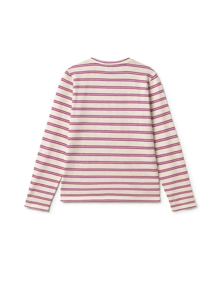 Women Tops Women 8211 Kilkeel 8211 Raspberry Stripes TWOTHIRDS Tops