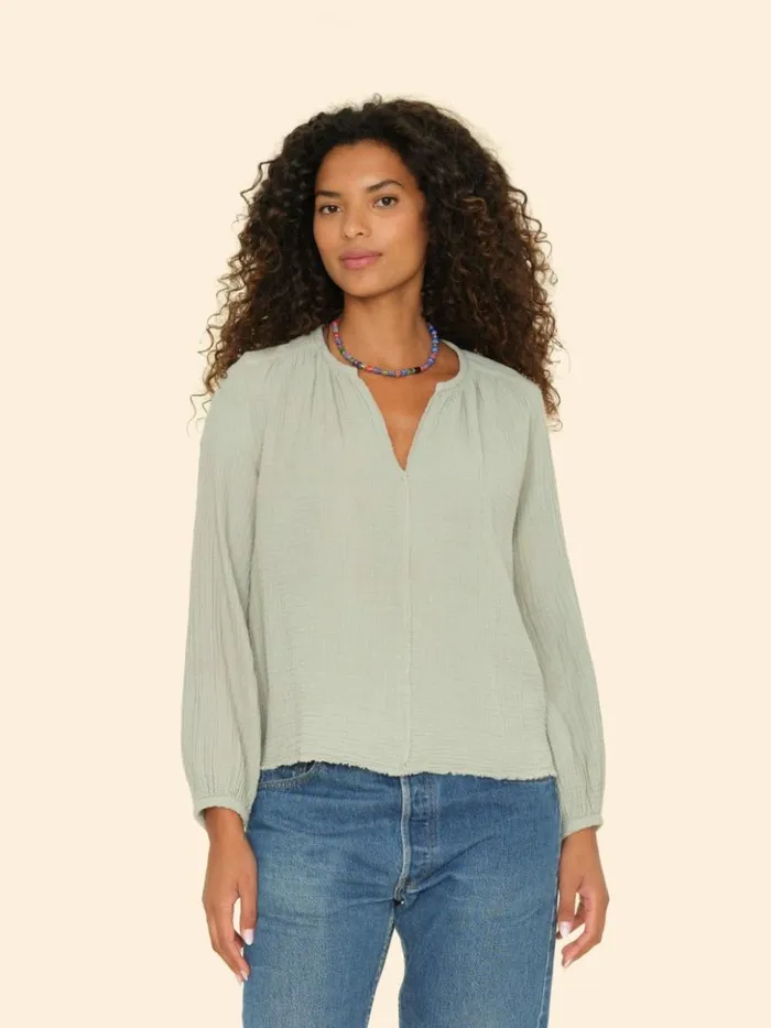 Women Tops Xirena Aqua Grey Hortense Top