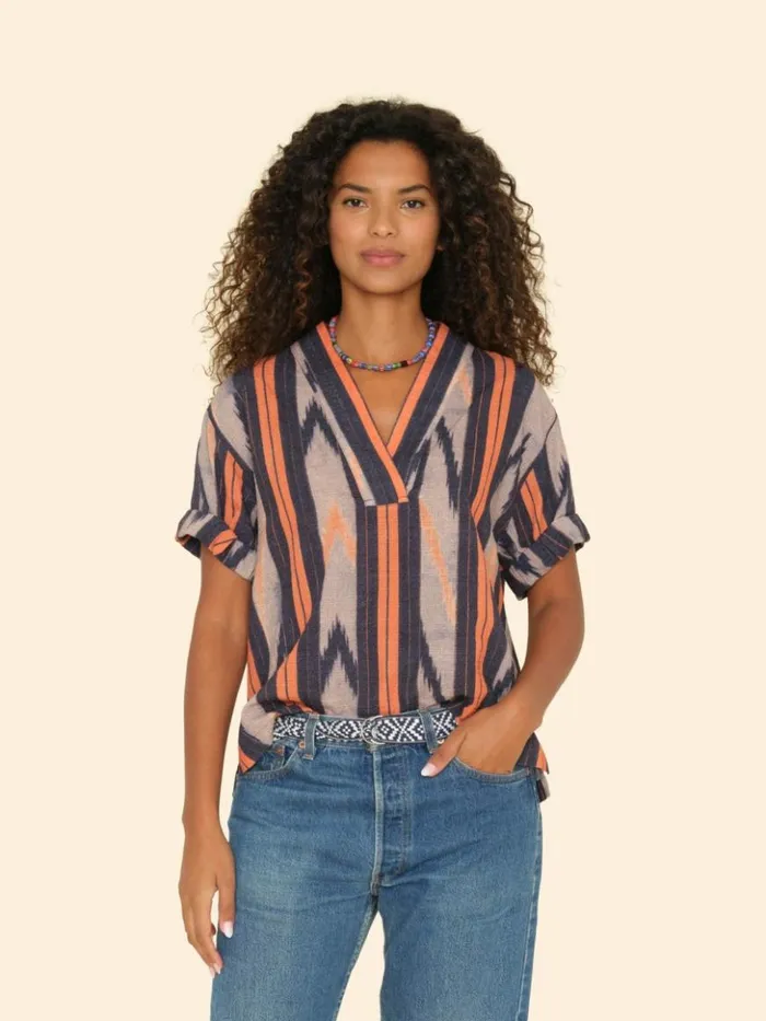 Women Tops Xirena Flame Orange Avery Top