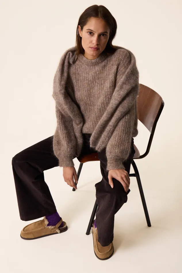 Women Trousers Sianou Ours Pantalon Coton Velours Marron Des Petits Hauts Trousers and Jumpsuits