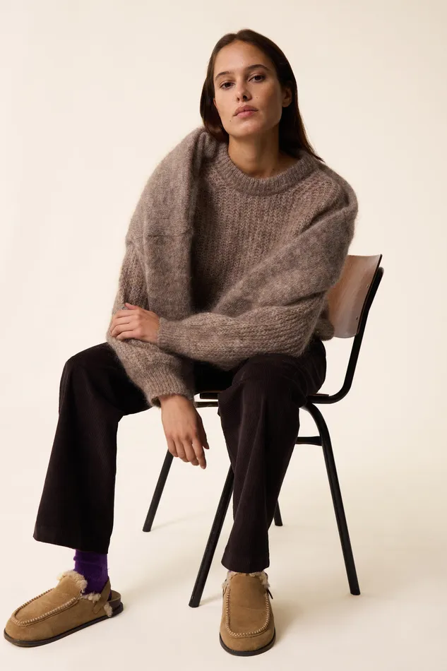 Women Trousers Sianou Ours Pantalon Coton Velours Marron Des Petits Hauts Trousers and Jumpsuits