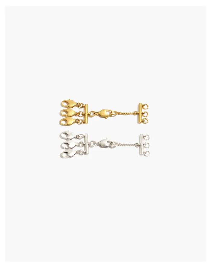 Women Two Pack Necklace Layering Clasps Vintage Gold Madewell Necklaces Women Two Pack Necklace Layering Clasps Vintage Gold Madewell Necklaces