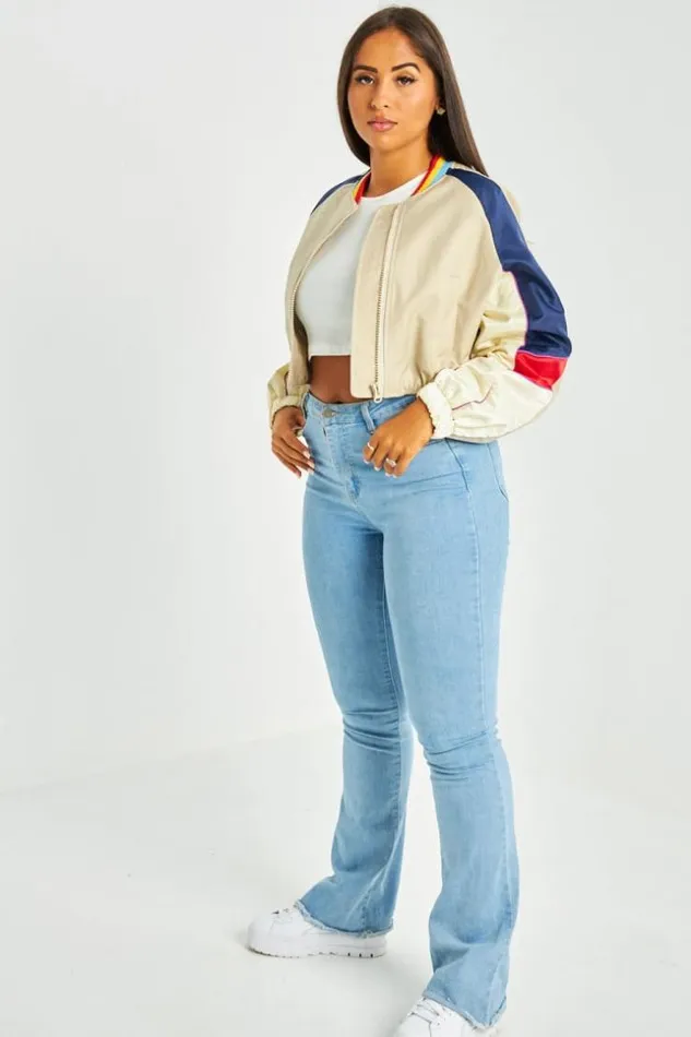 Women Veste Courte Beige Colore Beige Brentiny Paris Jackets