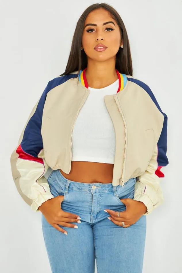 Women Veste Courte Beige Colore Beige Brentiny Paris Jackets