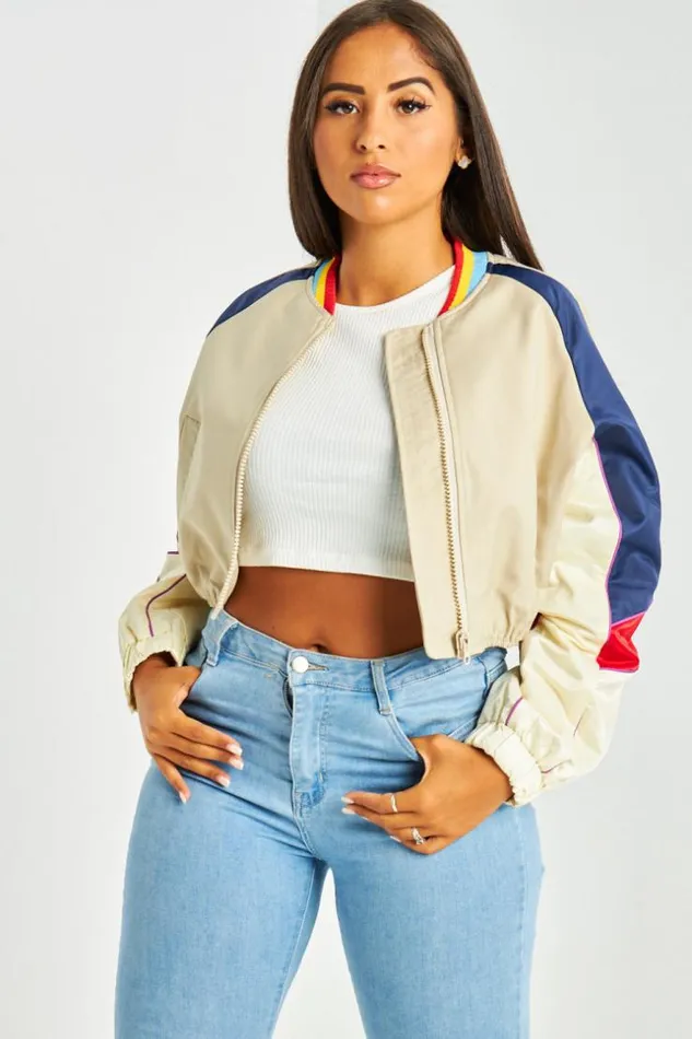 Women Veste Courte Beige Colore Beige Brentiny Paris Jackets