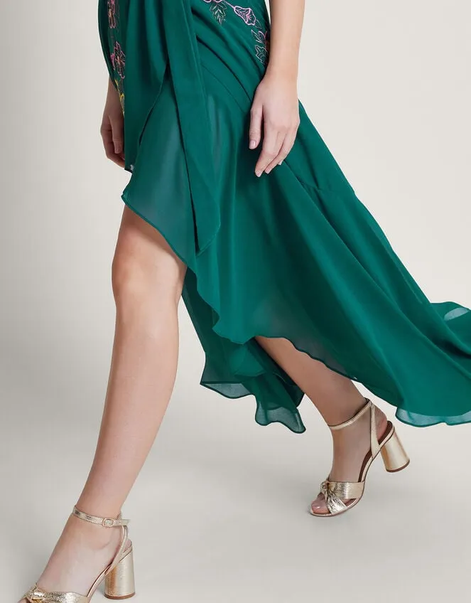 Women Wanda Floral Embellished Dress Teal Monsoon Occasionwear