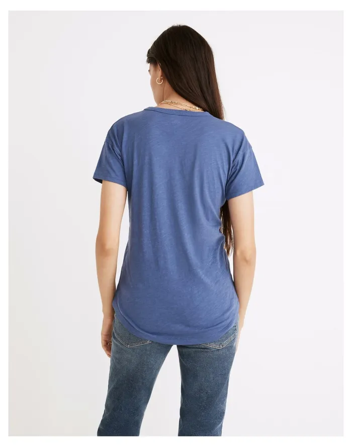 Women Whisper Cotton Rib Crewneck Tee Dusty Twilight Madewell Tees Women Whisper Cotton Rib Crewneck Tee Dusty Twilight Madewell Tees