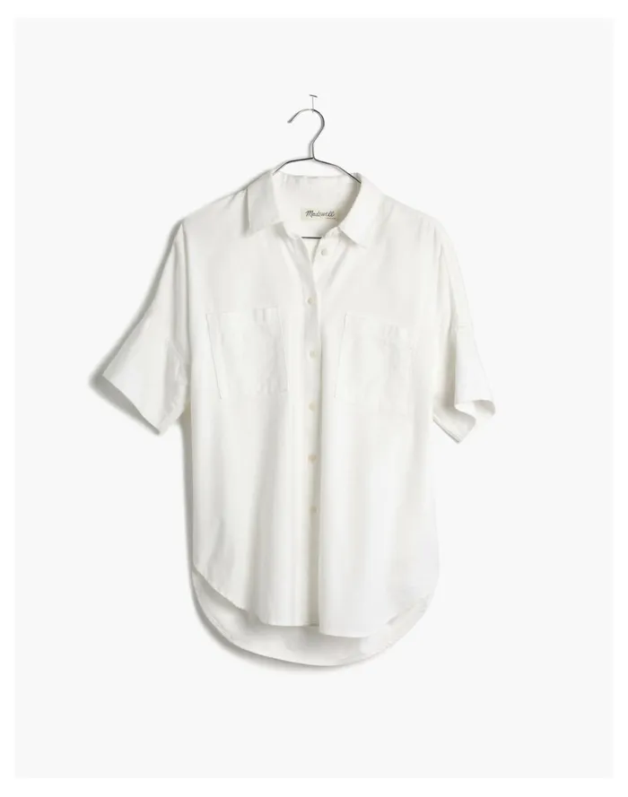 Women White Cotton Courier Shirt Pure White Madewell Tops and Shirts Women White Cotton Courier Shirt Pure White Madewell Tops and Shirts