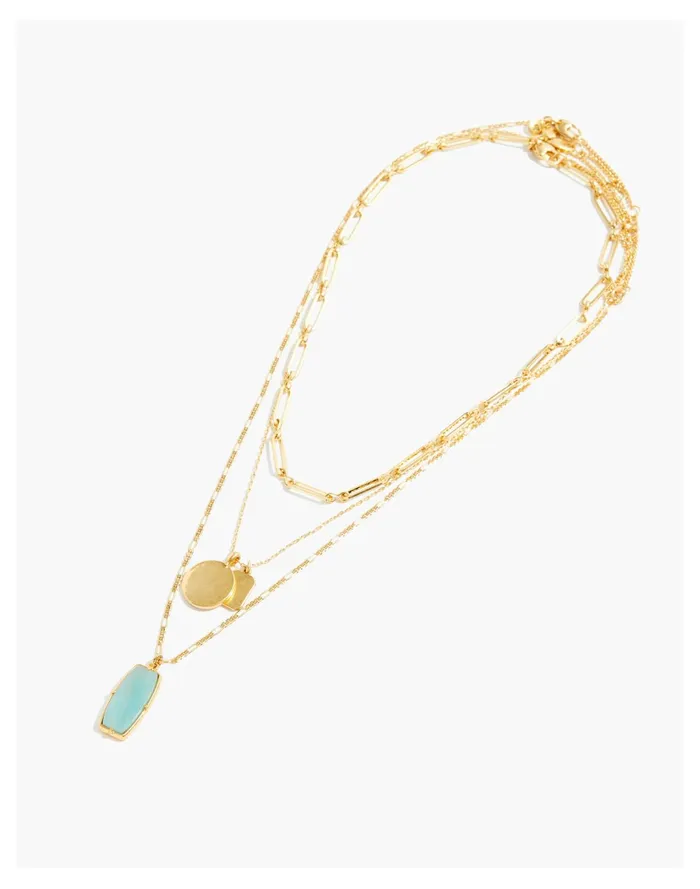 Women White Jade Necklace Set Amazonite Multi Madewell Necklaces Women White Jade Necklace Set Amazonite Multi Madewell Necklaces
